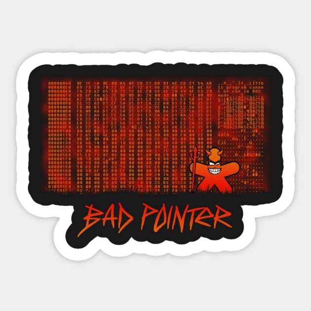 Bad Pointer Sticker by d3fstyle